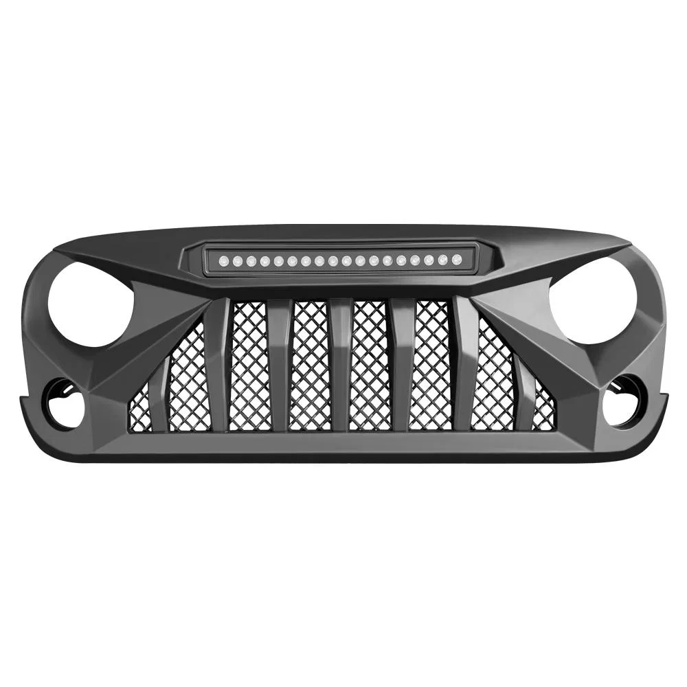 AMJPAA00115 – AMERICAN MOD Grille, With Light Cutouts Matte Black ABS Plastic With LED Off-Road Lights